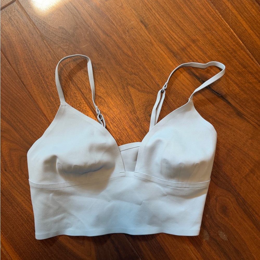 Free People Pale Blue Seamless Longline Bralette